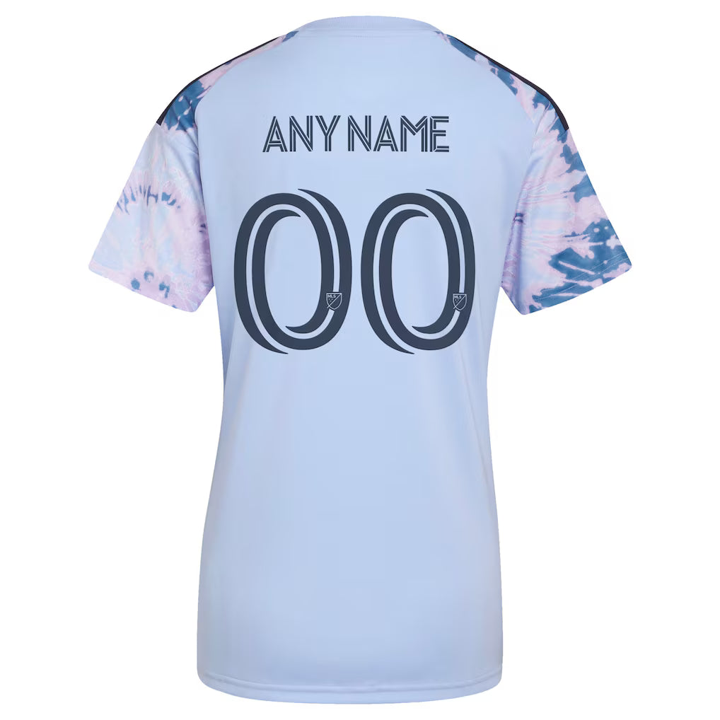 Women's San Jose Earthquakes Light Blue 2026 The Dead Kit Replica Custom Jersey