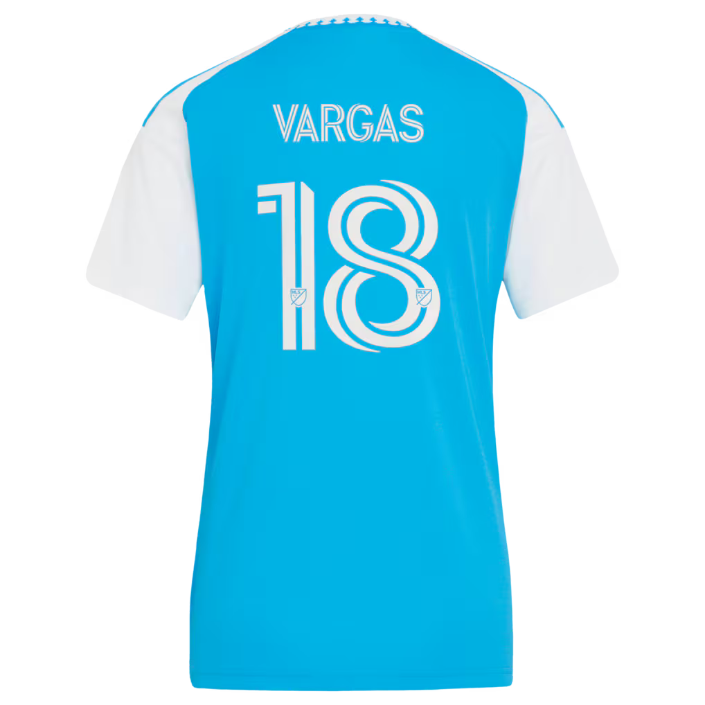 Women's Charlotte FC Obed Vargas Blue 2026 Carolina Kit: Crowns Up Replica Jersey