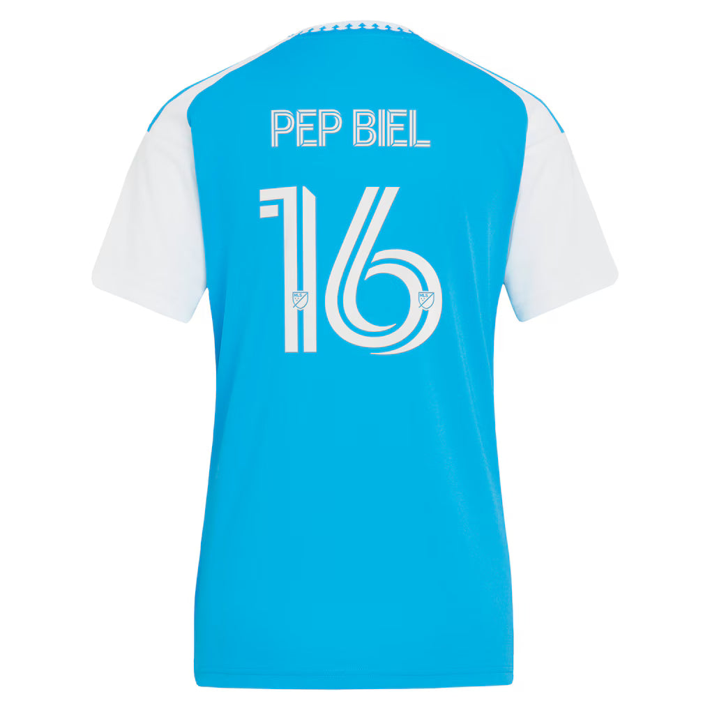 Women's Charlotte FC Pep Biel Blue 2026 Carolina Kit: Crowns Up Replica Jersey