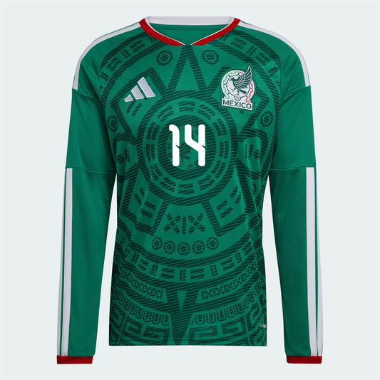 Chicharito Mexico 26/27 Long Sleeve Home Jersey