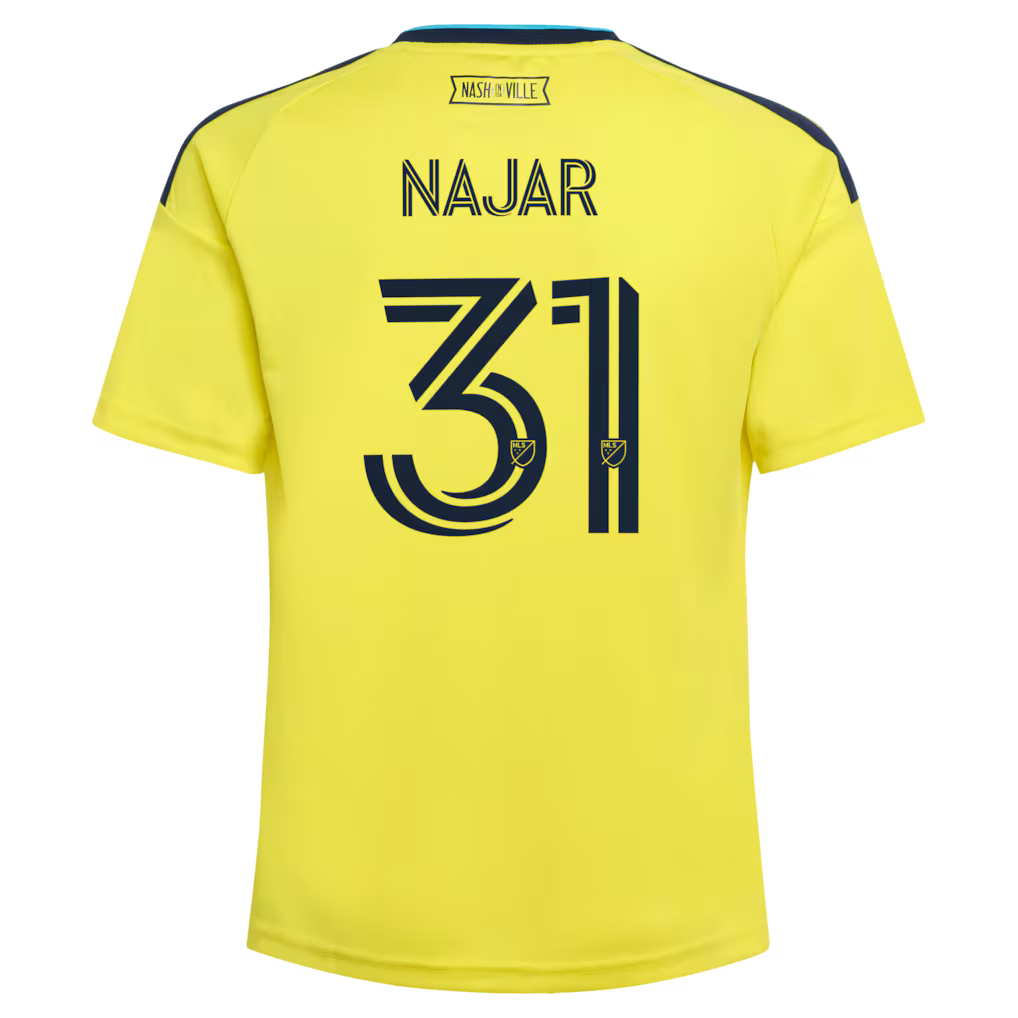 Kids Nashville SC Andy Najar Yellow 2026 The Reverb Kit Replica Jersey