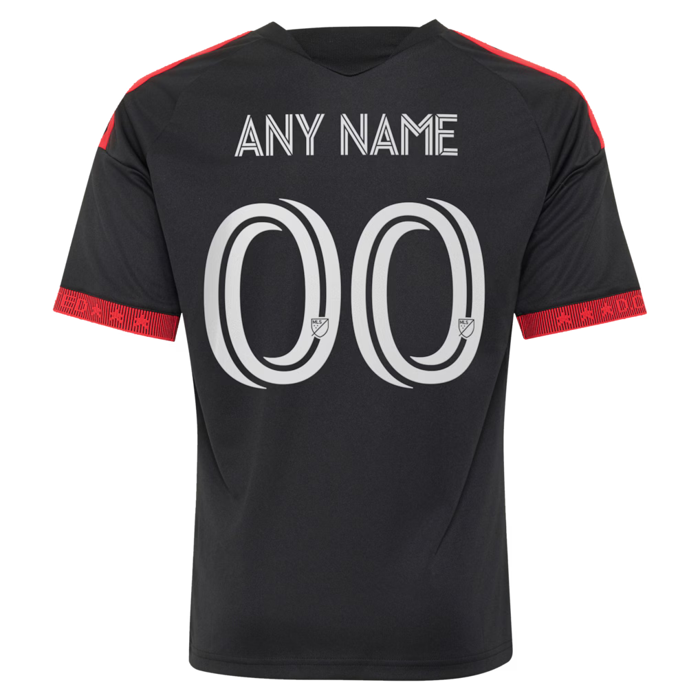 Kids D.C. United Black 2026 Black-and-Red Kit Replica Custom Jersey