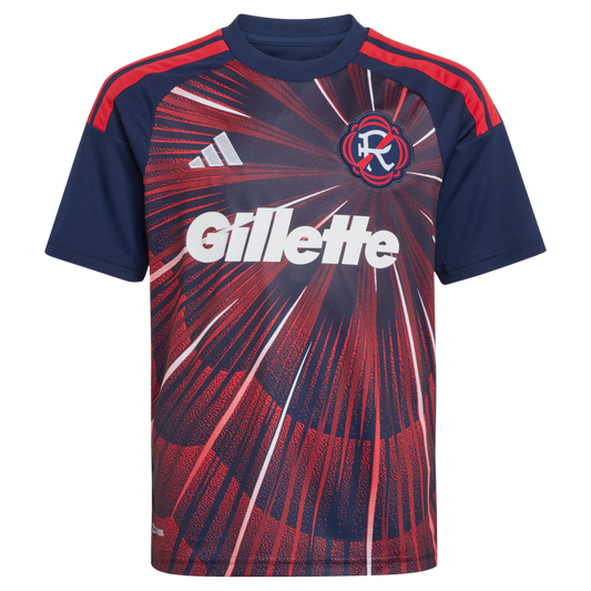 Kids New England Revolution Carles Gil Blue 2026 Independence Day Replica Jersey