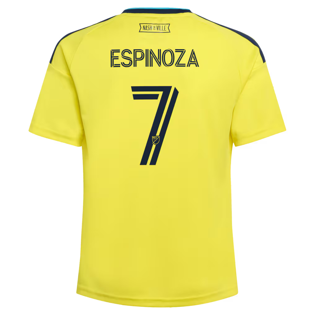 Kids Nashville SC Cristian Espinoza Yellow 2026 The Reverb Kit Replica Jersey