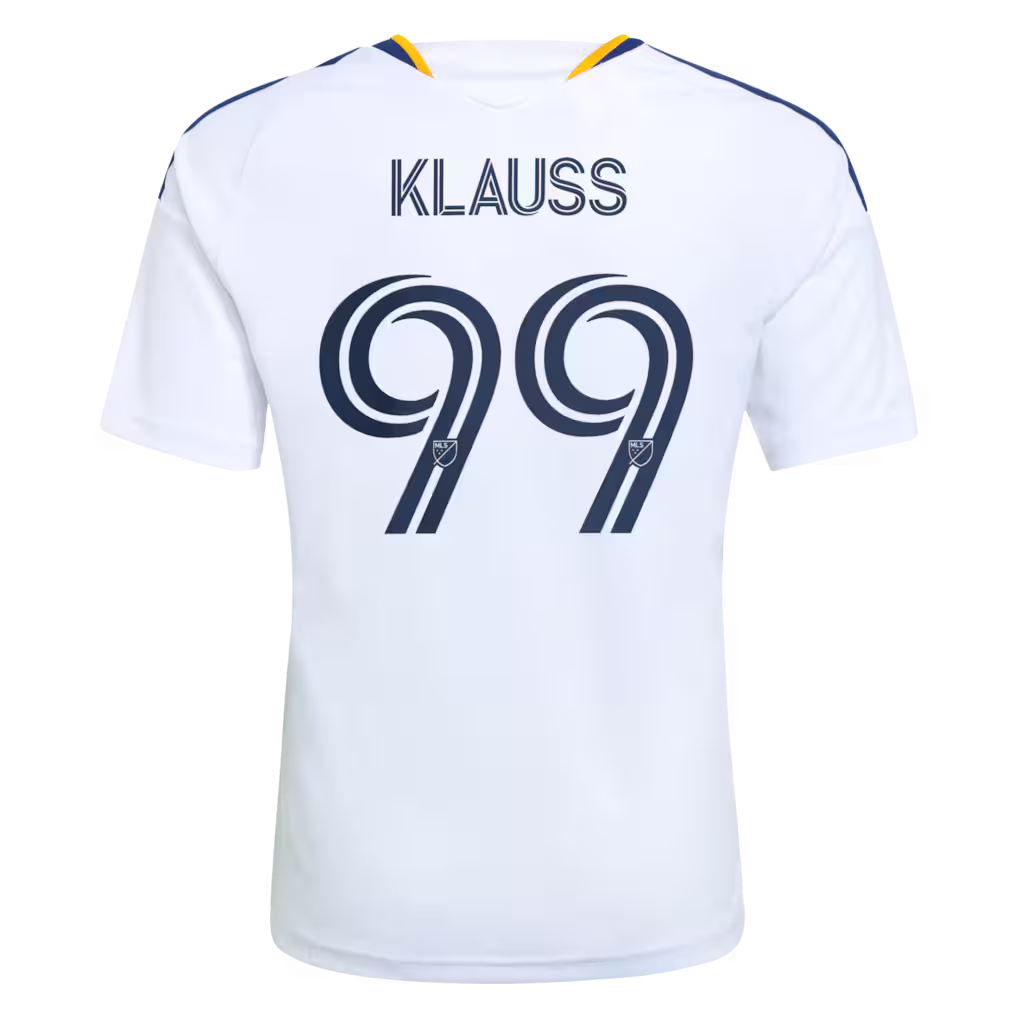 Kids LA Galaxy João Klauss White 2026 The VeloCITY Kit Replica Jersey