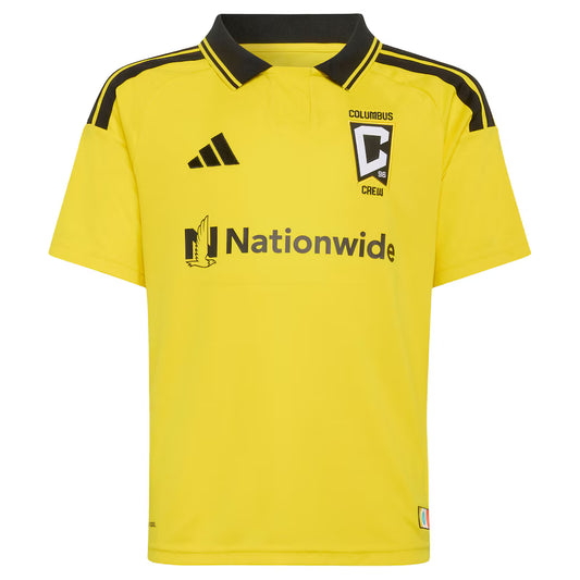 Kids Columbus Crew Maximilian Arfsten Yellow 2026 The Crafted for Excellence Kit Replica Jersey