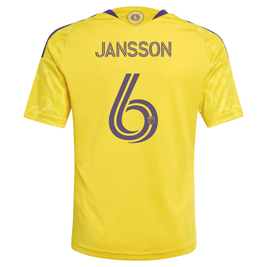 Kids Orlando City SC Robin Jansson Yellow 2026 Sunken Treasure Kit Replica Jersey