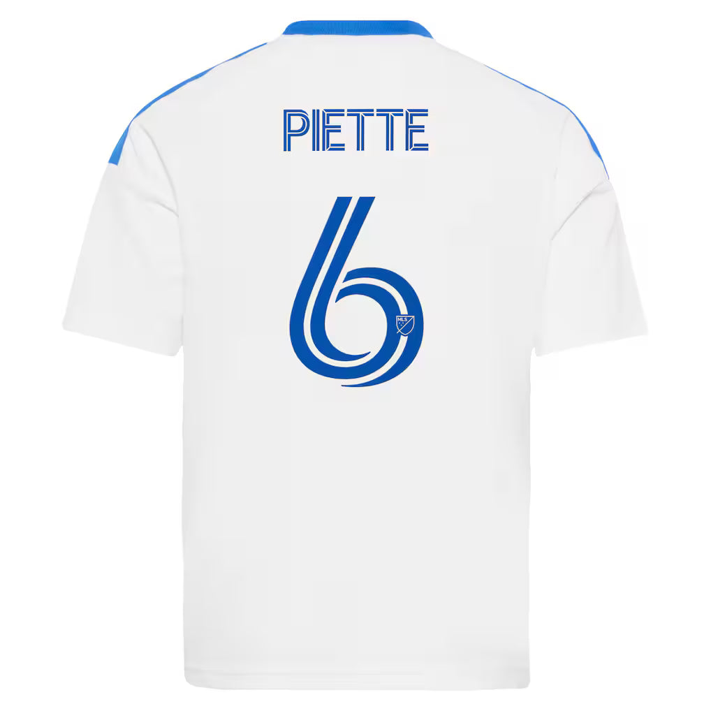 Kids CF Montreal Samuel Piette White 2026 The Procure Jersey Replica Jersey