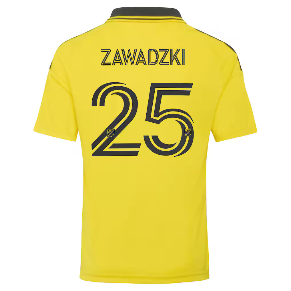 Kids Columbus Crew Sean Zawadzki Yellow 2026 The Crafted for Excellence Kit Replica Jersey