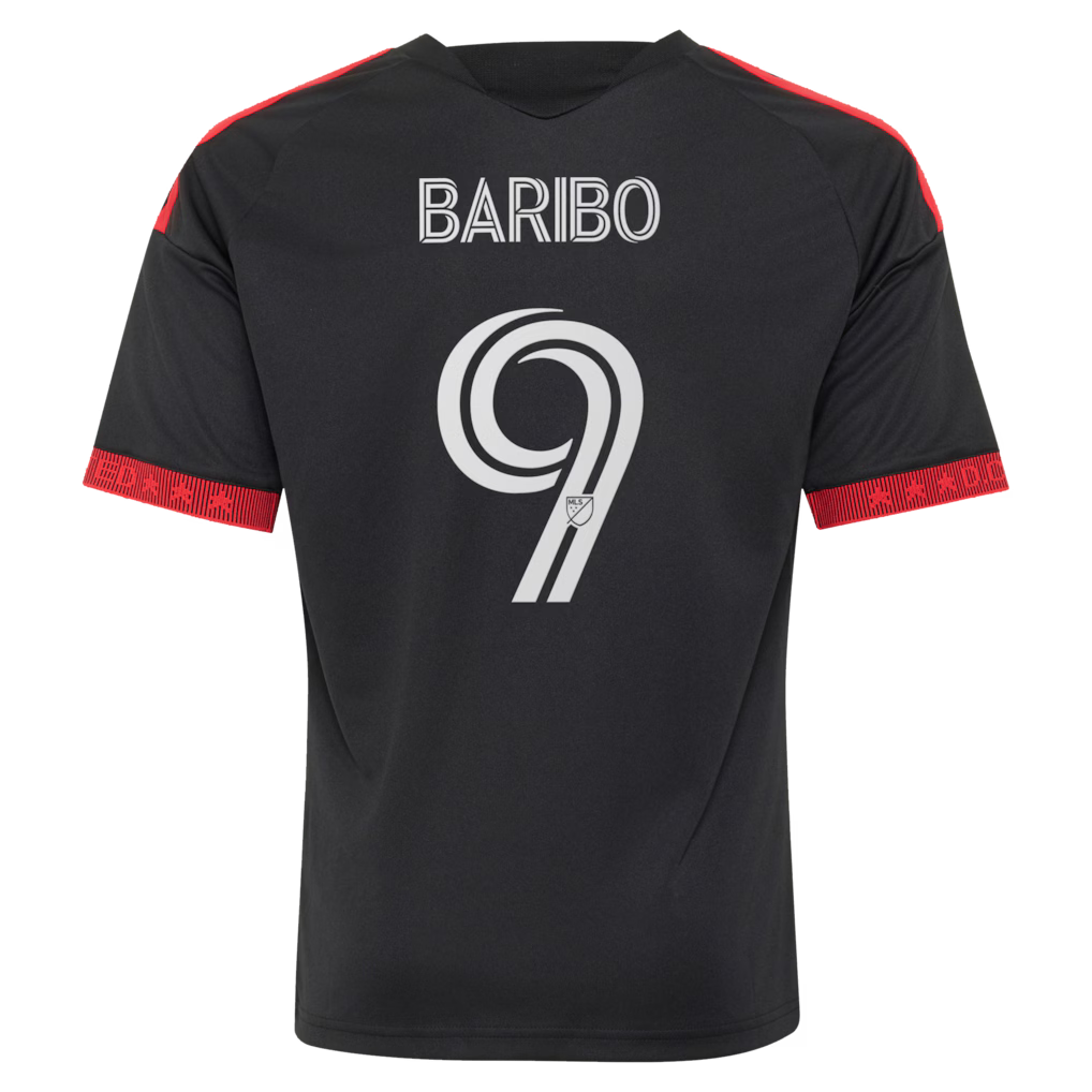 Youth D.C. United Tai Baribo Black 2026 Black-and-Red Kit Replica Jersey