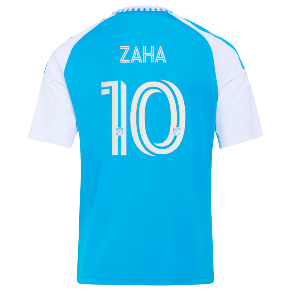 Kids Charlotte FC Wilfried Zaha Blue 2026 Carolina Kit: Crowns Up Replica Jersey
