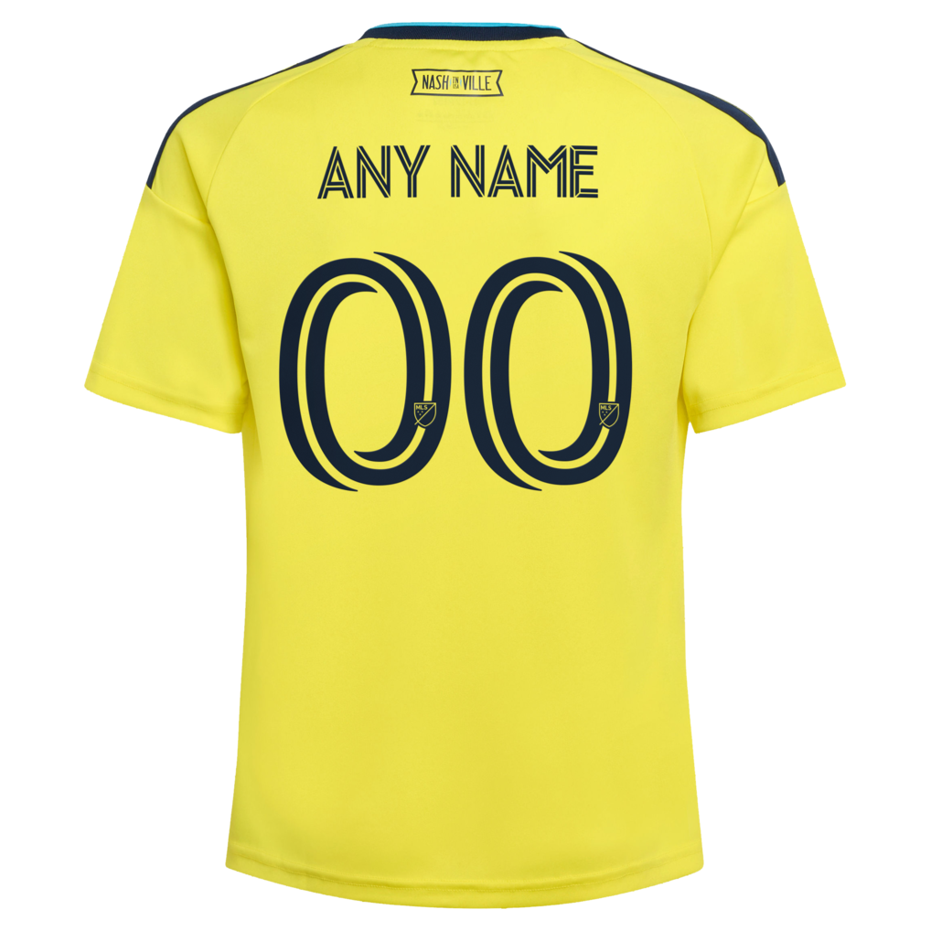 Kids Nashville SC Yellow 2026 The Reverb Kit Replica Custom Jersey