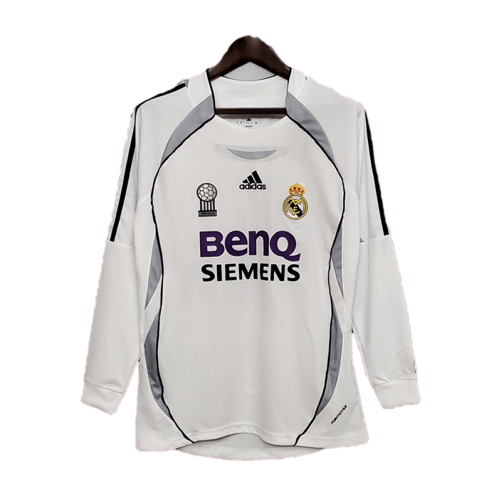 Real Madrid Retro Jersey Long Sleeve Home 2006/07