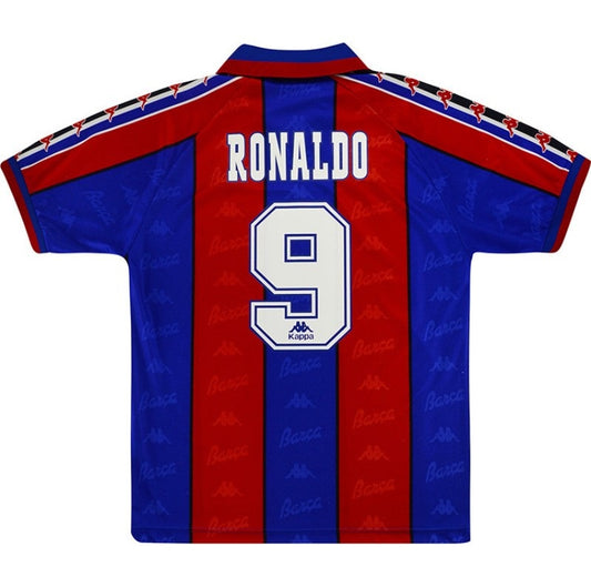 Barcelona Ronaldo #9 Retro Home Jersey 1996/97