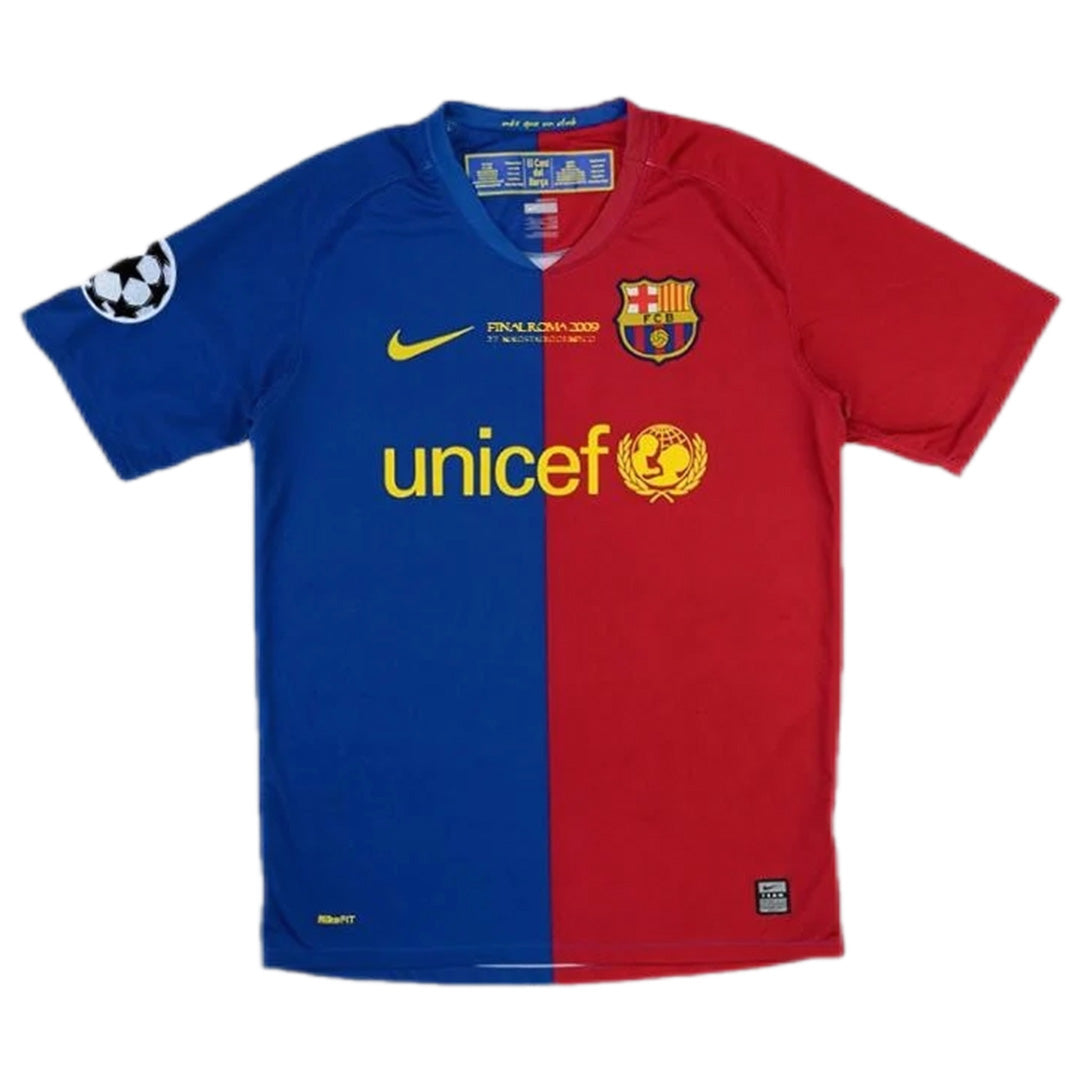 Messi #10 Barcelona UCL Final Retro Home Jersey 2008/09