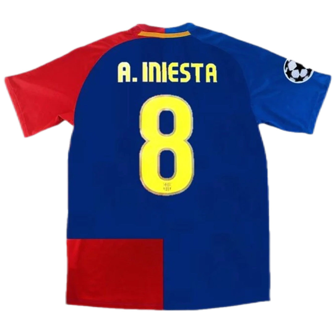 Barcelona A.INIESTA #8 UCL Final Retro Jersey Home 2008/09