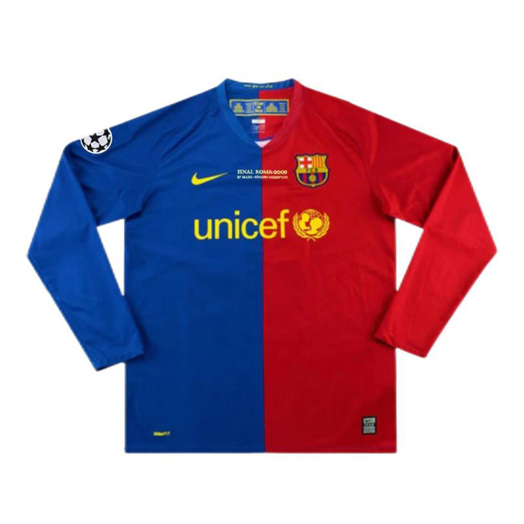 Barcelona Messi #10 UCL Final Retro Long Sleeve Home 2008/09