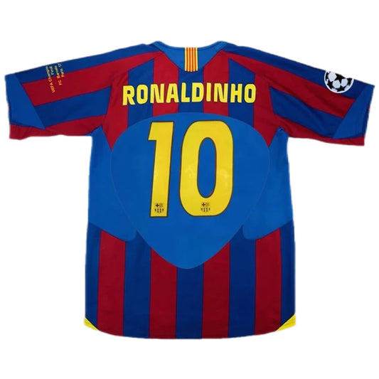 Ronaldinho #10 Retro Barcelona UCL Final Home Jersey 2005/06