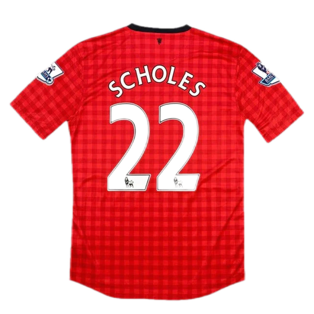 Manchester United SCHOLES #22 Retro Jersey Home 2012/13