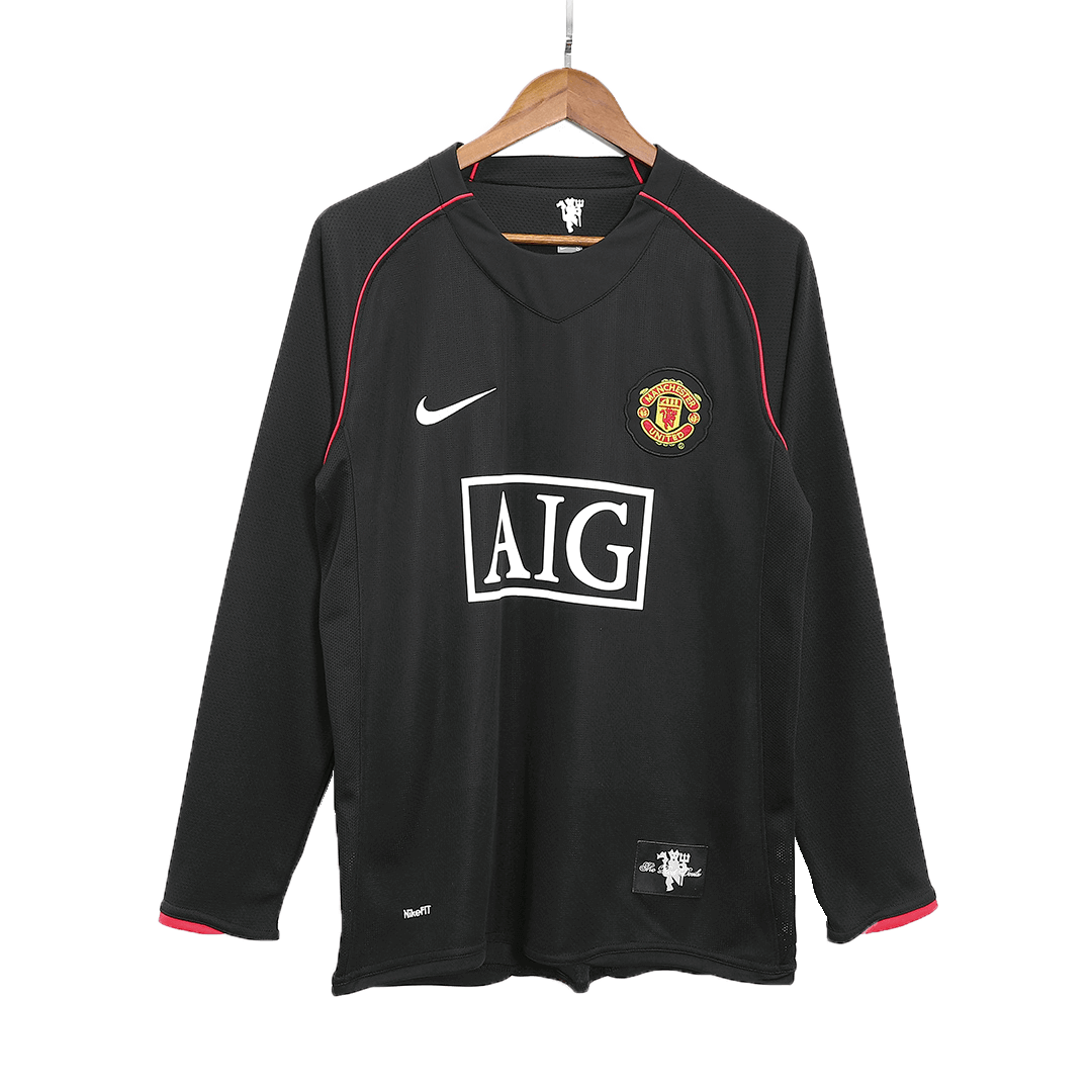 Retro Manchester United Away Long Sleeve Jersey 2007/08