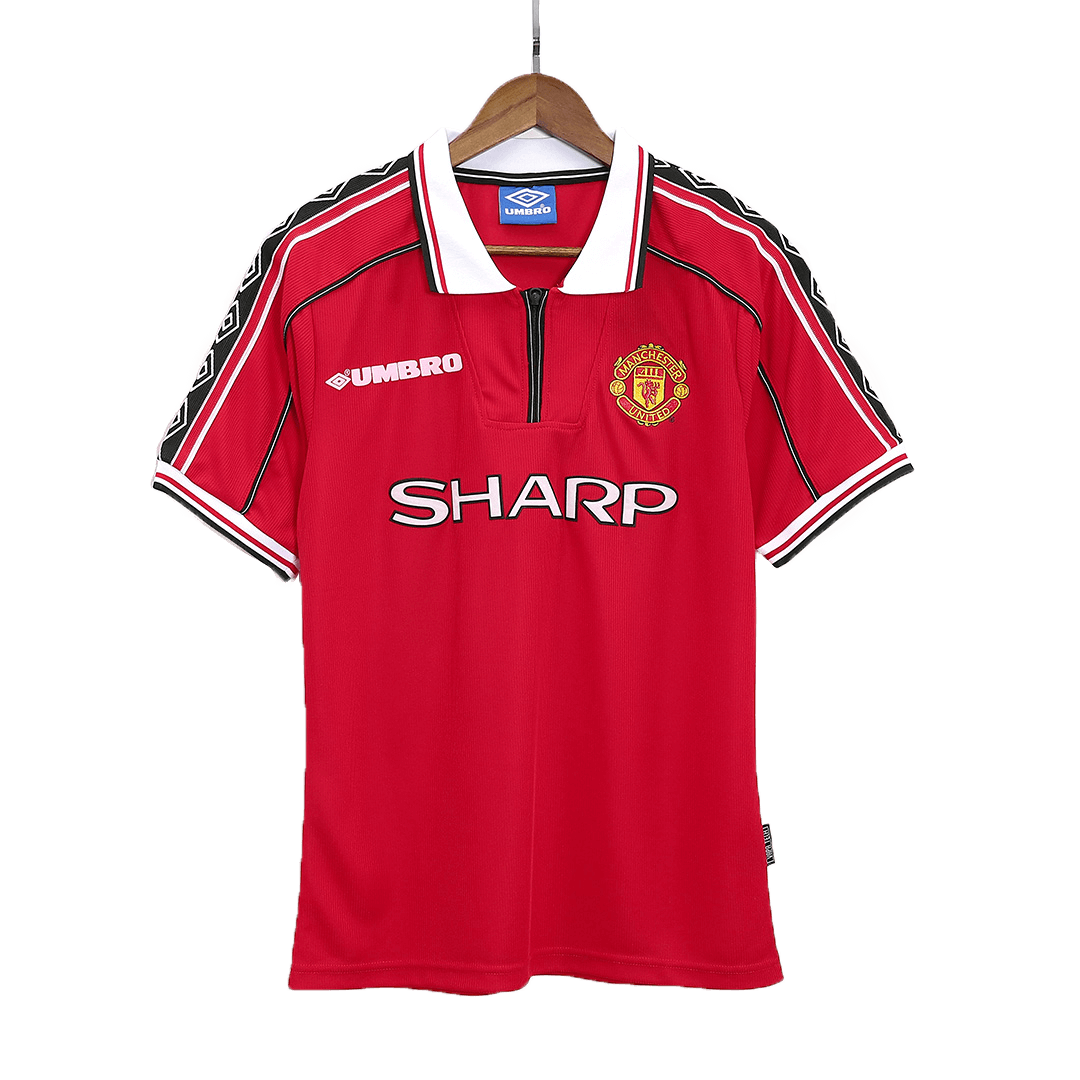 Beckham #7 Manchester United Retro Home Jersey 1999/00