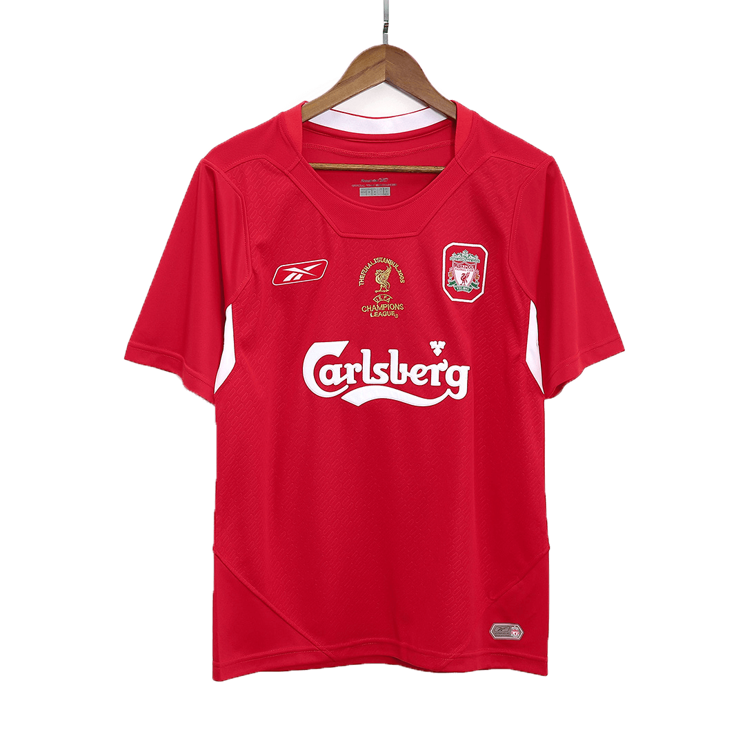 Liverpool Gerrard #8 Retro UCL Final Jersey 2005