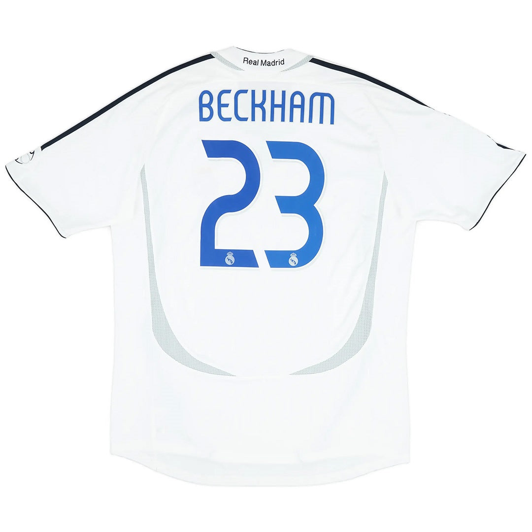 Beckham #23 Real Madrid Retro Jersey Home 2006/07