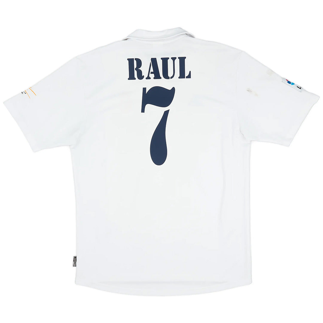 RAUL #7 Real Madrid Retro Jersey Centenary Home 2002/03