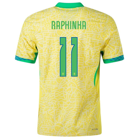 RAPHINHA #11 Brazil Home Jersey Copa America 2024 FV