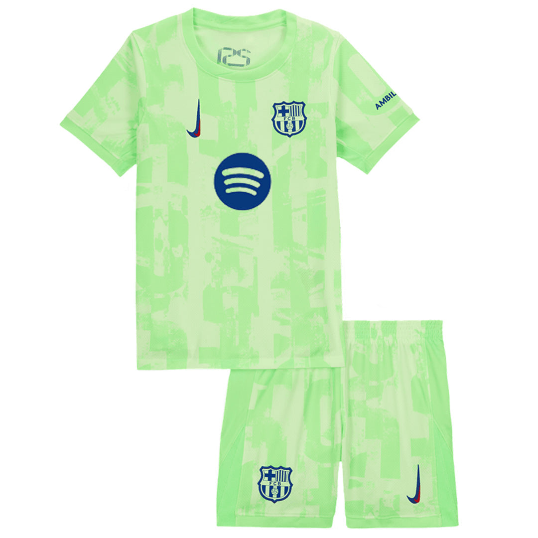 Kids Barcelona Third Kit(Jersey+Shorts) 2024/25