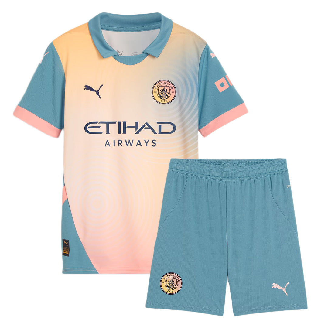 Kids Manchester City Fourth Kit(Jersey+Shorts) 2024/25