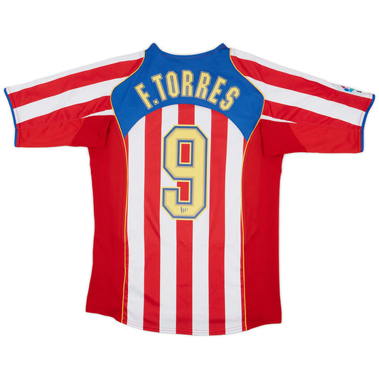 Torres #9 Retro Atletico Madrid Home Jersey 2004/05 FV