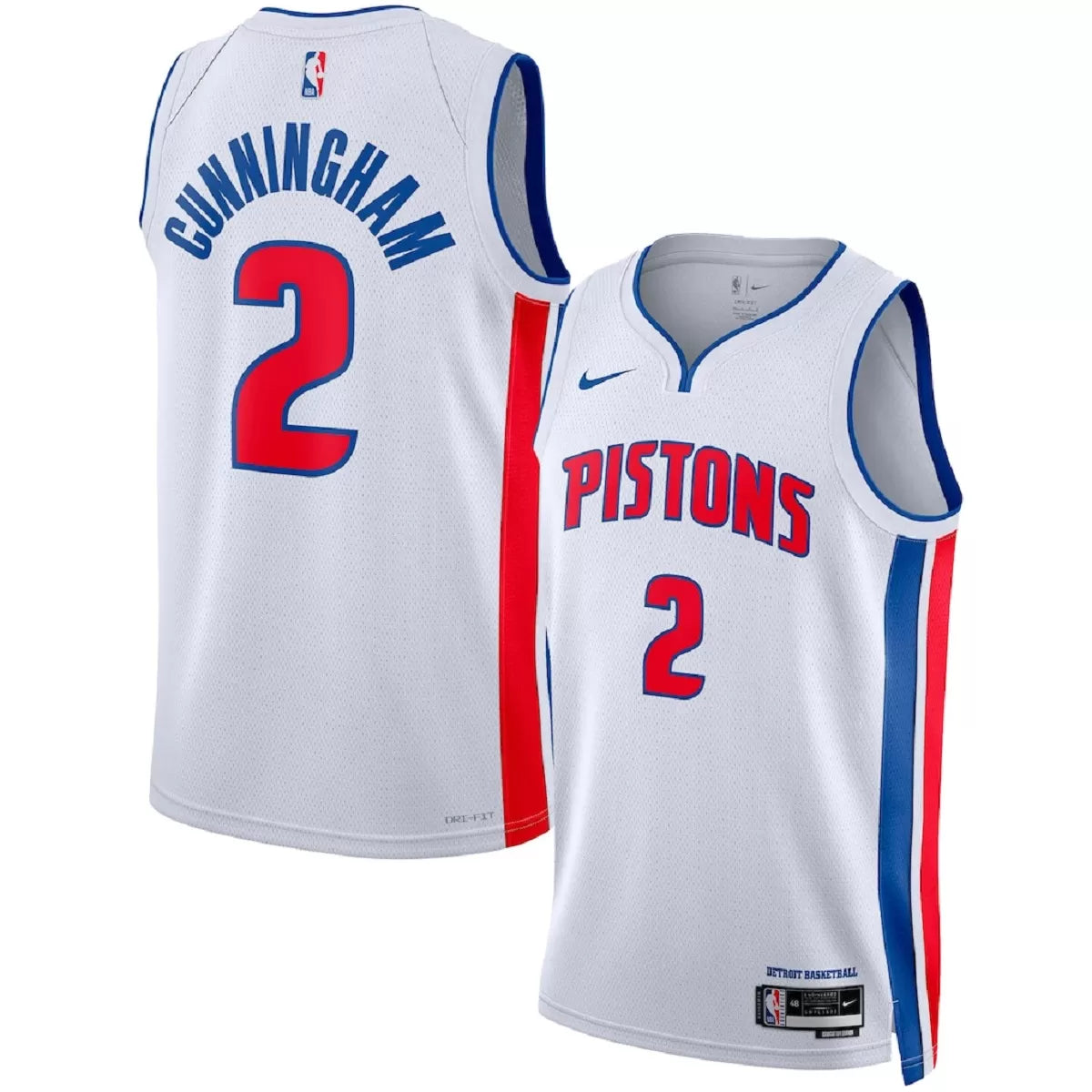 Men's Detroit Pistons Cade Cunningham White Swingman Jersey - Association Edition