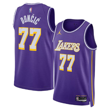 Men's Los Angeles Lakers Luka Dončić Purple Swingman Jersey - Statement Edition
