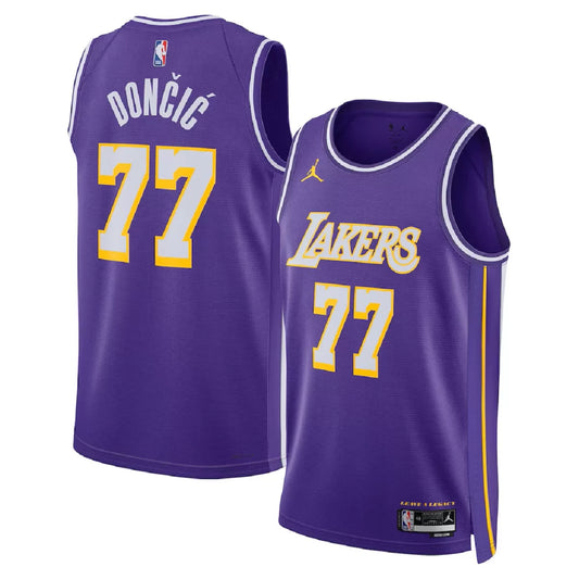 Men's Los Angeles Lakers Luka Dončić Purple Swingman Jersey - Statement Edition