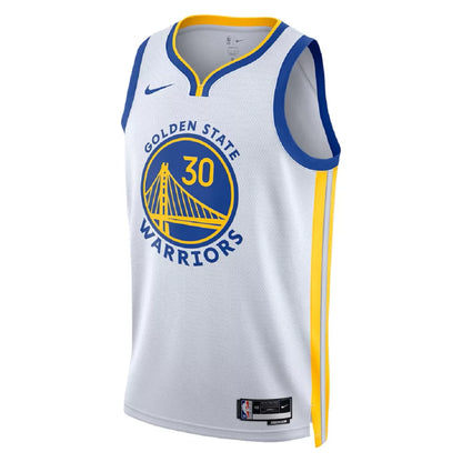 Men's Golden State Warriors Stephen Curry White Swingman Jersey - Association Edition