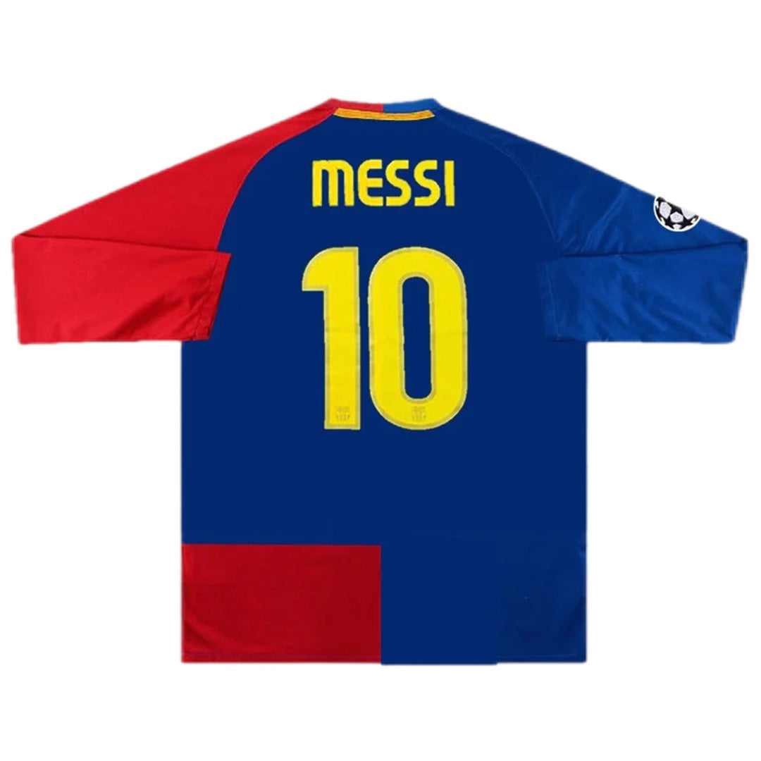 Barcelona Messi #10 UCL Final Retro Long Sleeve Home 2008/09