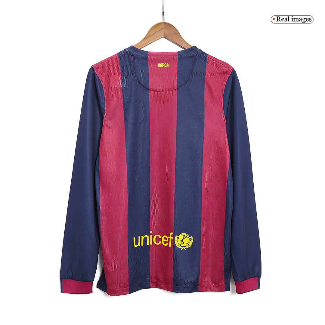 Retro Barcelona Home Long Sleeve Jersey 2014/15