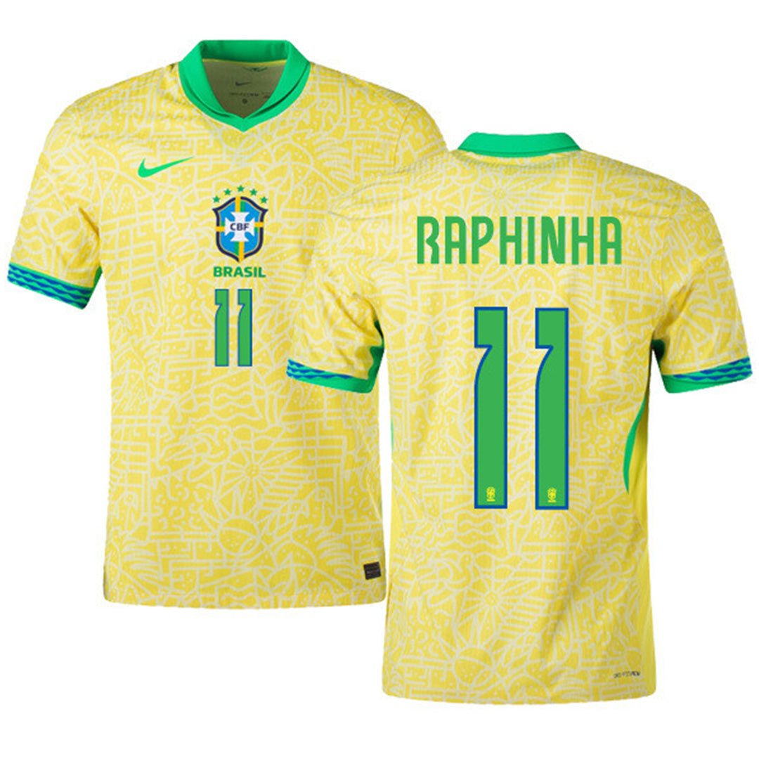 RAPHINHA #11 Brazil Home Jersey Copa America 2024 FV