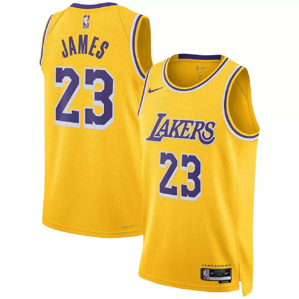 Men's Los Angeles Lakers LeBron James Gold Swingman Jersey - Icon Edition