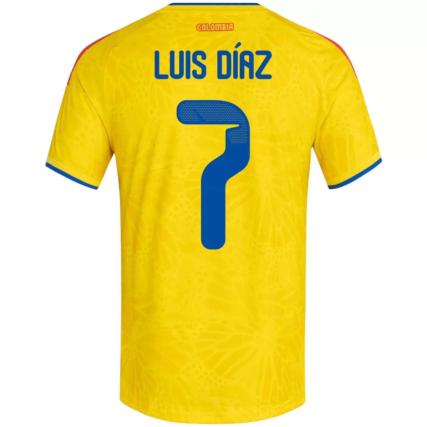 Luis Díaz #7 Colombia Home Match Jersey Player Version World Cup 2026