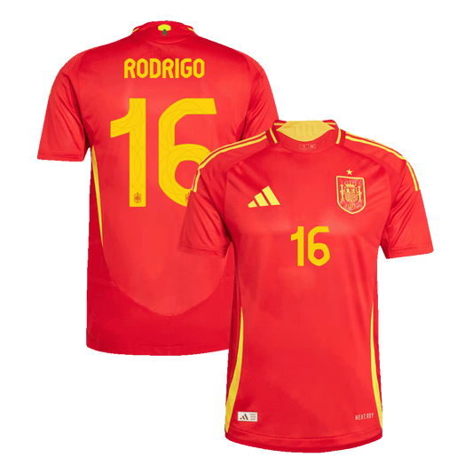 RODRIGO #16 Spain Home Jersey Player Version Euro 2024