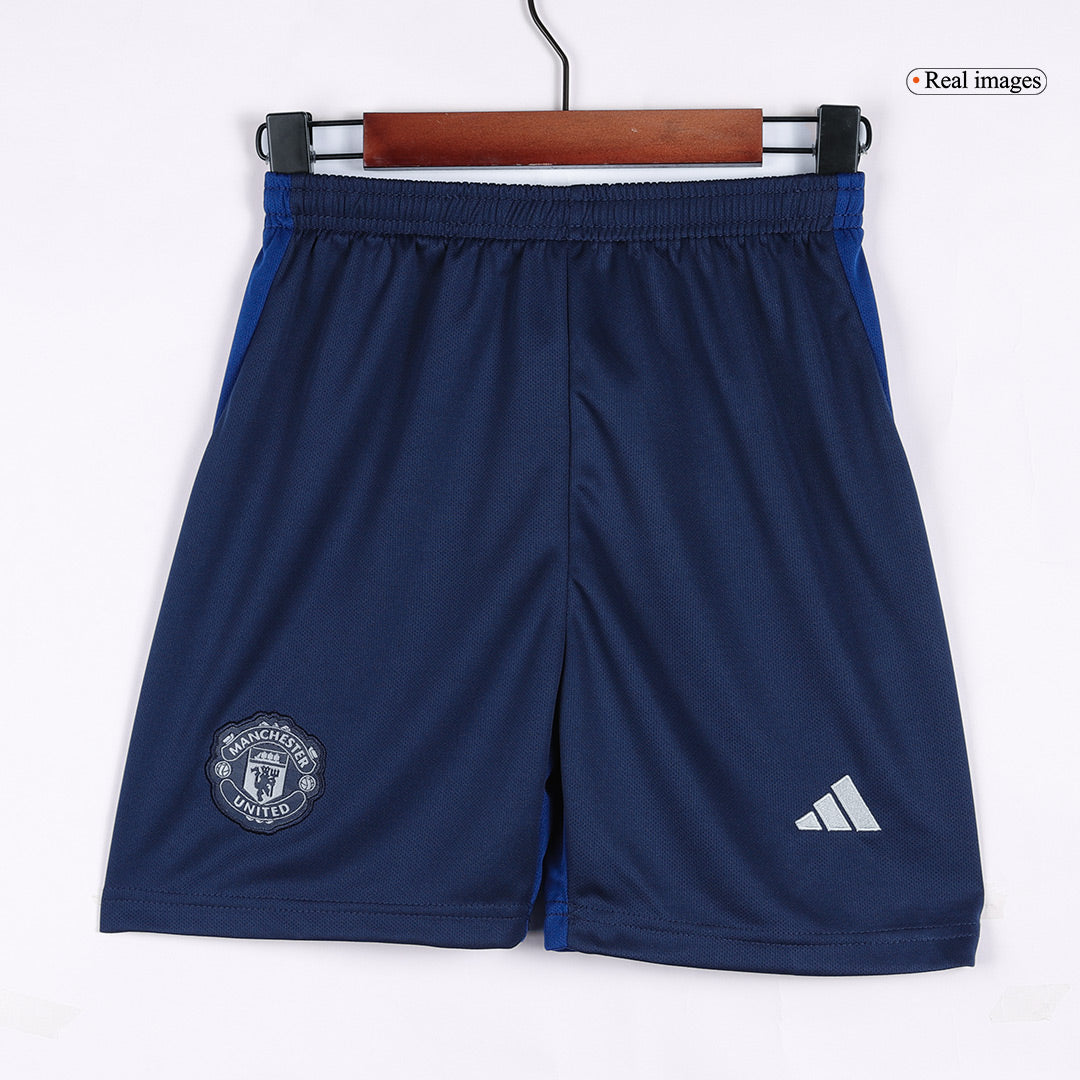 Kids Manchester United Away Kit (Jersey+Shorts) 2024/25