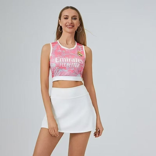 Real Madrid Pink Dragon Women's Crop-Top