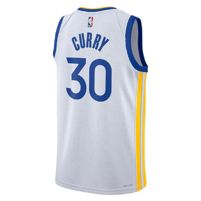 Men's Golden State Warriors Stephen Curry White Swingman Jersey - Association Edition