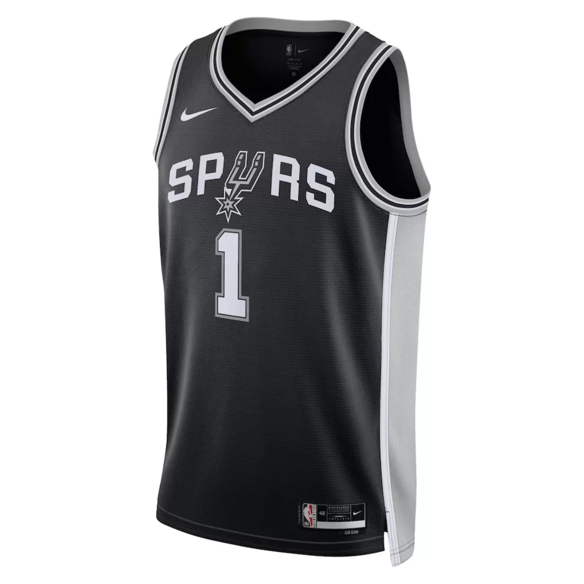 Men's San Antonio Spurs Victor Wembanyama Nike Black Swingman Jersey - Icon Edition