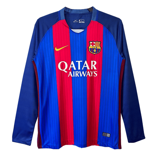 Retro Barcelona Home Long Sleeve Jersey 2016/17