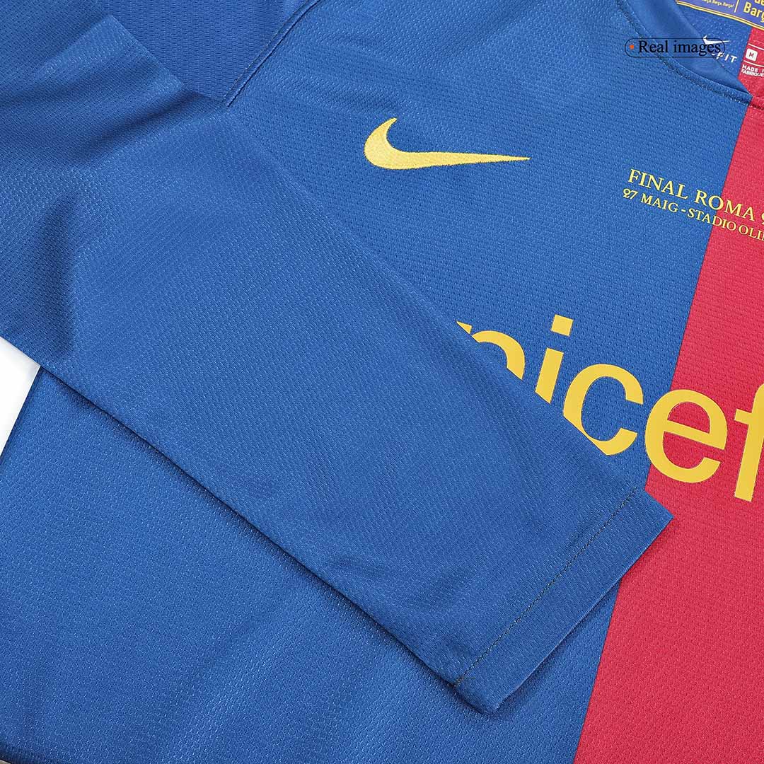 Barcelona UCL Final Retro Home Long Sleeve Jersey 2008/09