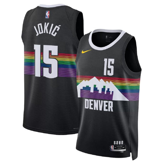 Men's Denver Nuggets Nikola Jokić Black Swingman Jersey 2025/26 - City Edition