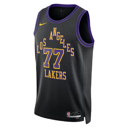 Men's Los Angeles Lakers Luka Dončić Black Swingman Jersey 2025/26 - City Edition